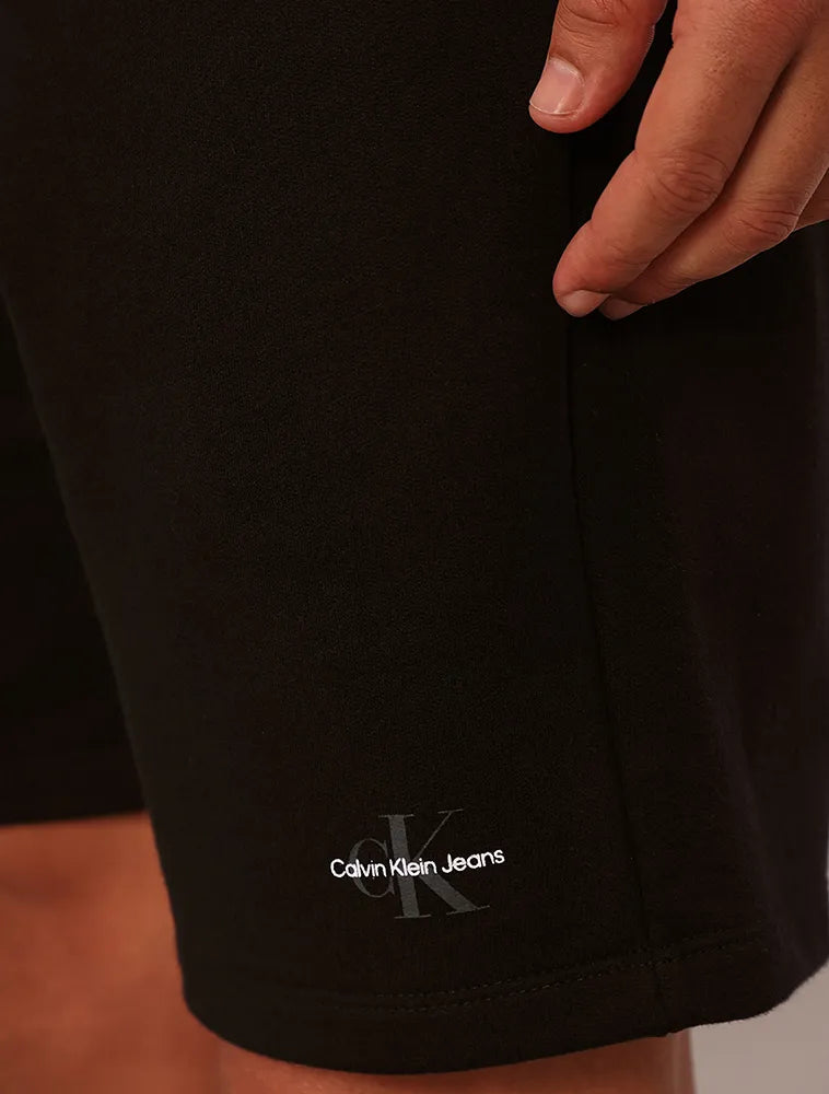 BERMUDA CKJ MAS MOLETOM RE ISSUE PRETO