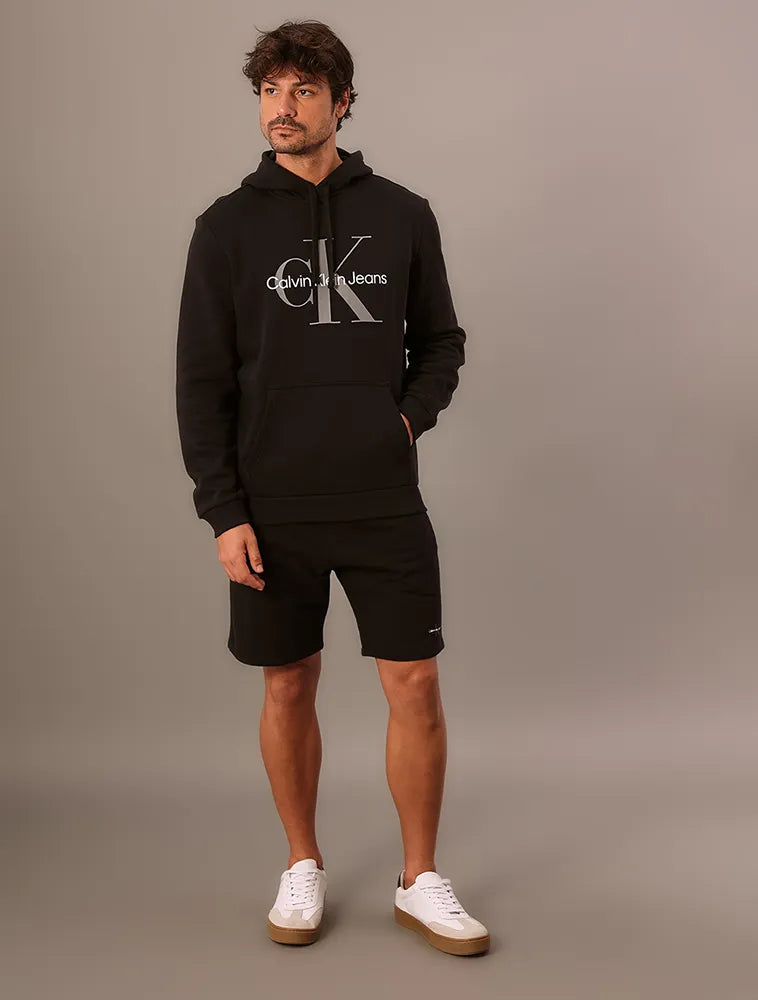 BERMUDA CKJ MAS MOLETOM RE ISSUE PRETO