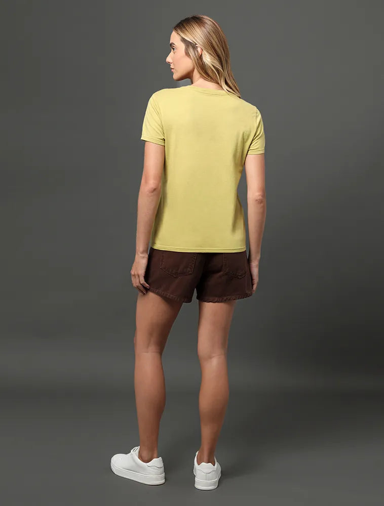 BLUSA CKJ FEM MICROLOGO PEITO VERDE MEDIO