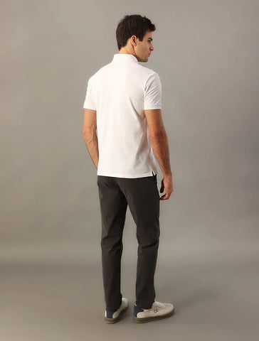 POLO CKJ MASC MC LOGO BORDADO BRANCO