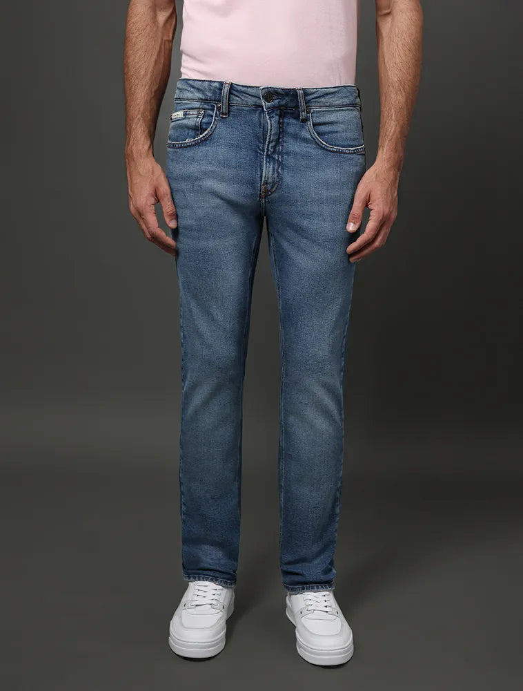 CALCA CKJ MAS JEANS SKINNY 5 POCKETS AZUL MEDIO