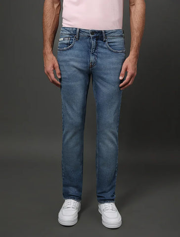 CALCA CKJ MAS JEANS SKINNY 5 POCKETS AZUL MEDIO