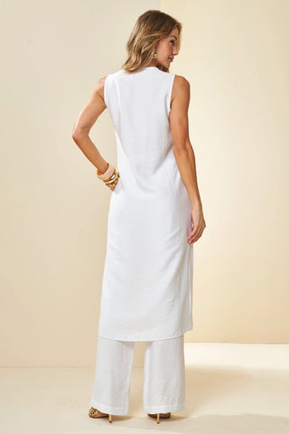 BLUSA SM LONGA CREPONADO VISCOFLOW BRANCO