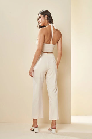 CALCA FEM PLANO ALFAIATARIA COMFY PEROLA