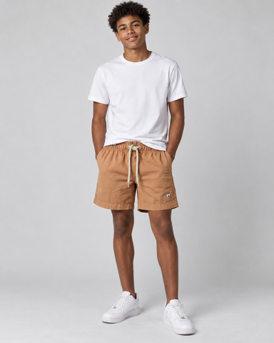 BERMUDA MAS KIDS ALFA PREMIUM VISCOSE BEGE ESCURO