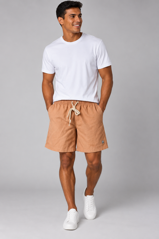 BERMUDA MAS ALFA PREMIUM VISCOSE BEGE ESCURO