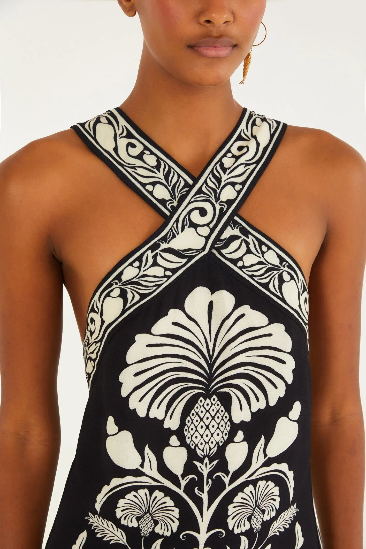 VESTIDO MIDI SINTRA FARM PRETO