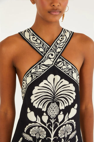 VESTIDO MIDI SINTRA FARM PRETO