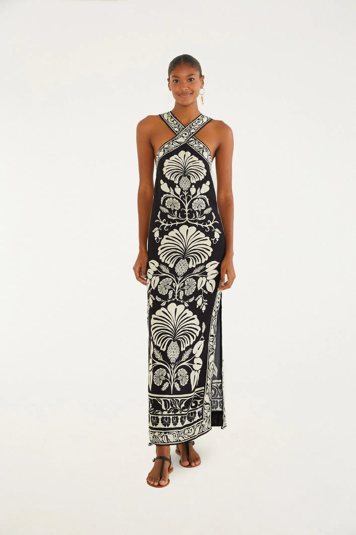 VESTIDO MIDI SINTRA FARM PRETO