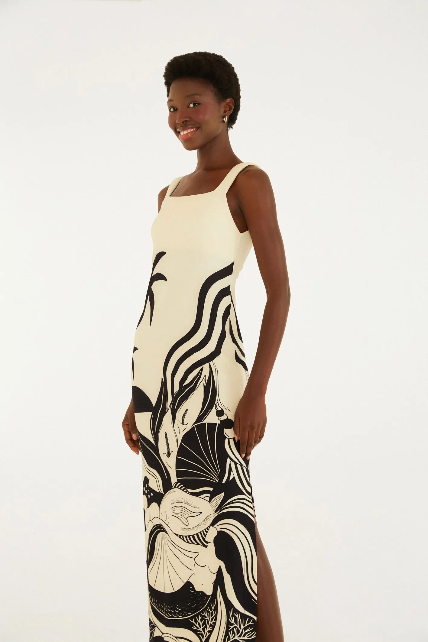 VESTIDO ALCAS FESTA DE MAR FARM OFF WHITE