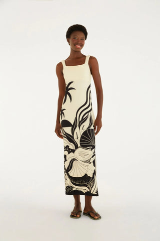 VESTIDO ALCAS FESTA DE MAR FARM OFF WHITE