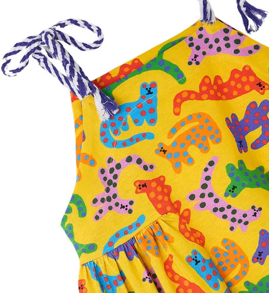 VESTIDO MALHA ONCITAS FABULA AMARELO