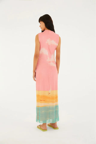 VESTIDO TULE MIDI COQUEIRAO FARM ROSA