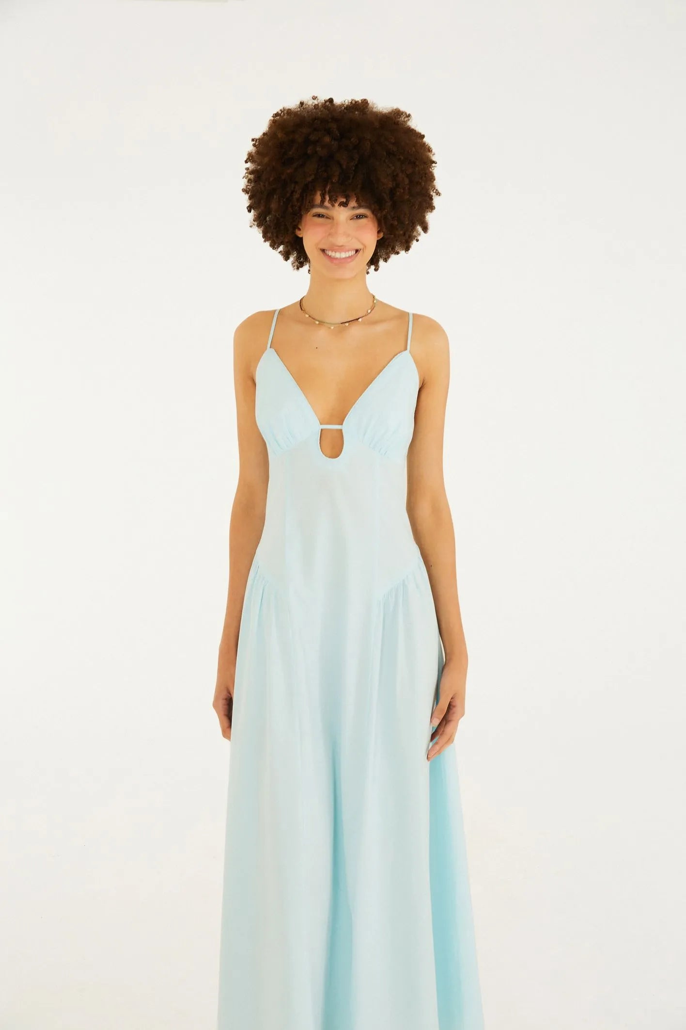 VESTIDO ALCINHAS DECOTE FARM BRANCO