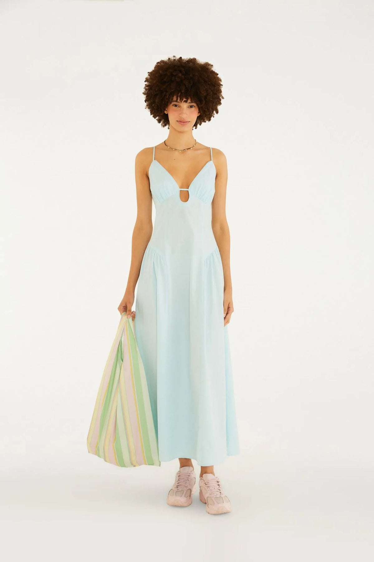 VESTIDO ALCINHAS DECOTE FARM BRANCO