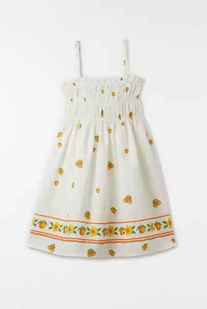 VESTIDO LENCO LARANJINHA FABULA BRANCO