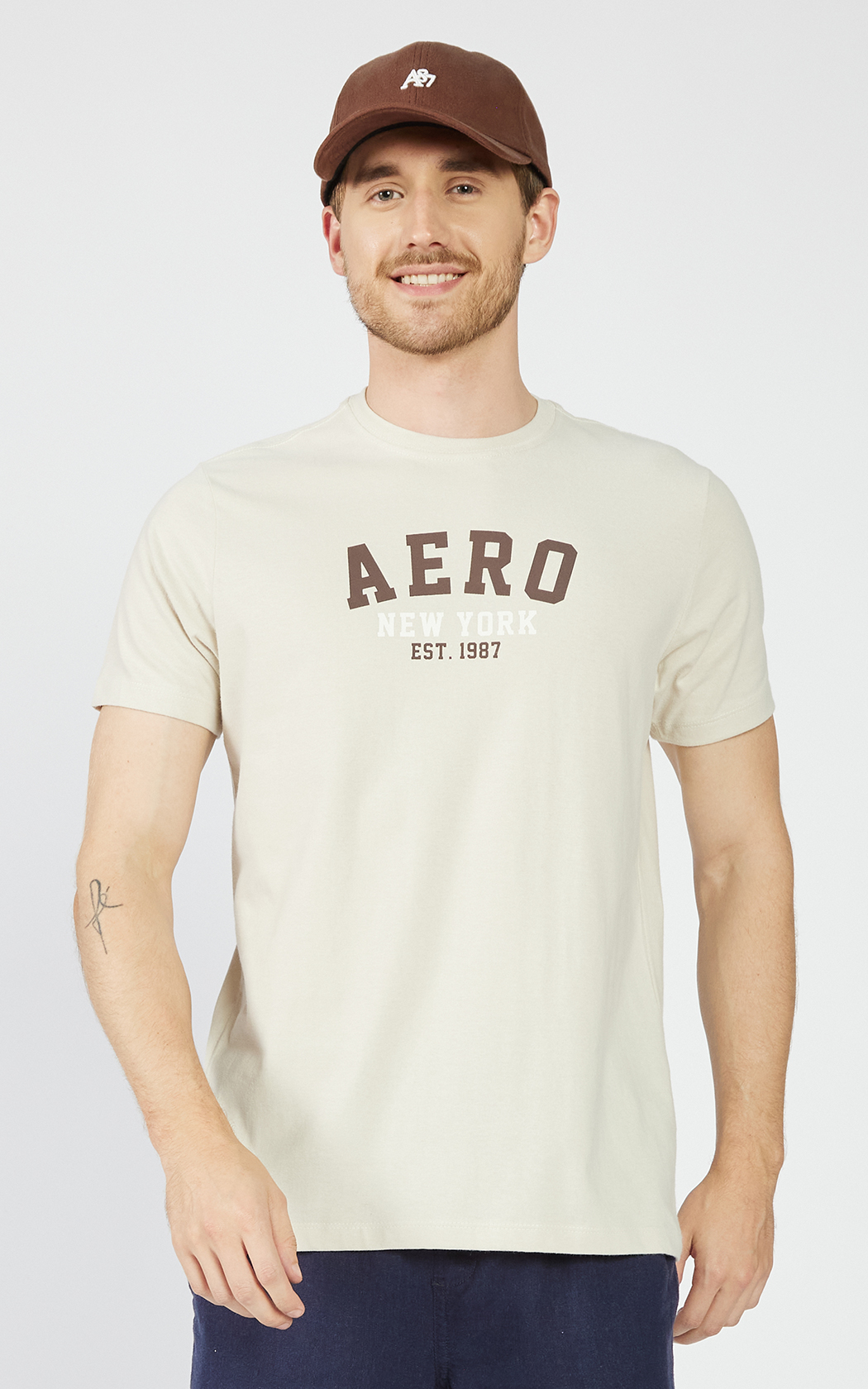 CAMISETA MASC MC SILKADA AEROPOSTALE AREIA