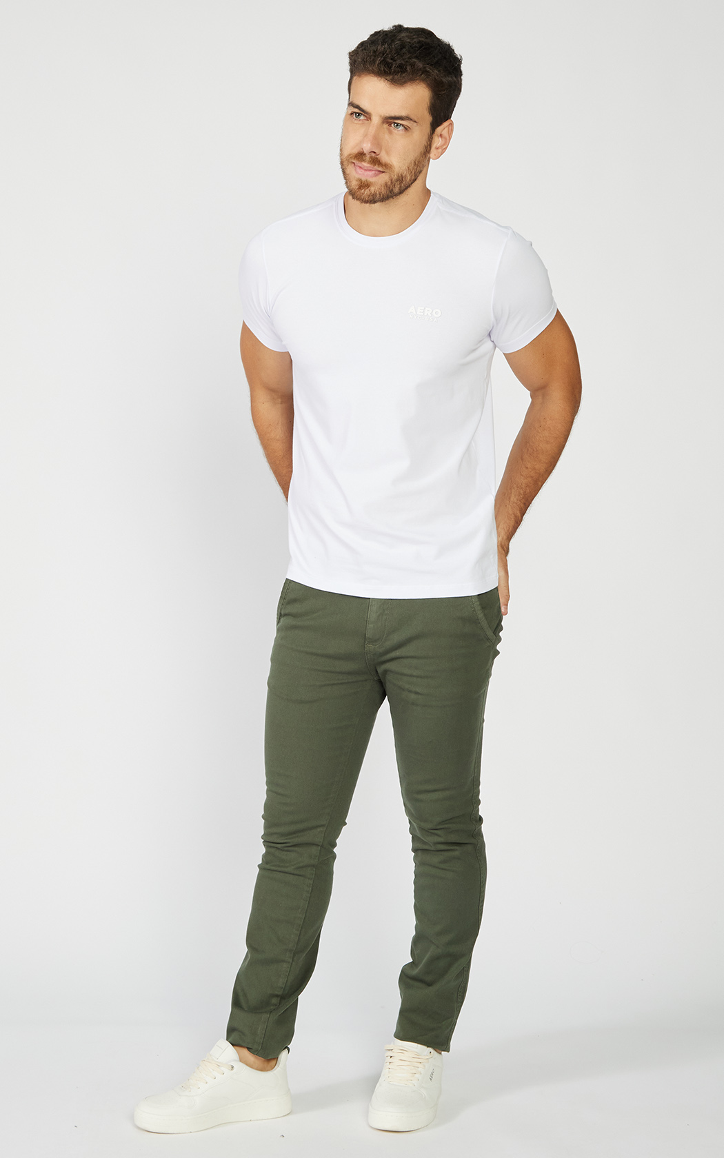 CAMISETA MAS COTTON AEROPOSTALE BRANCO