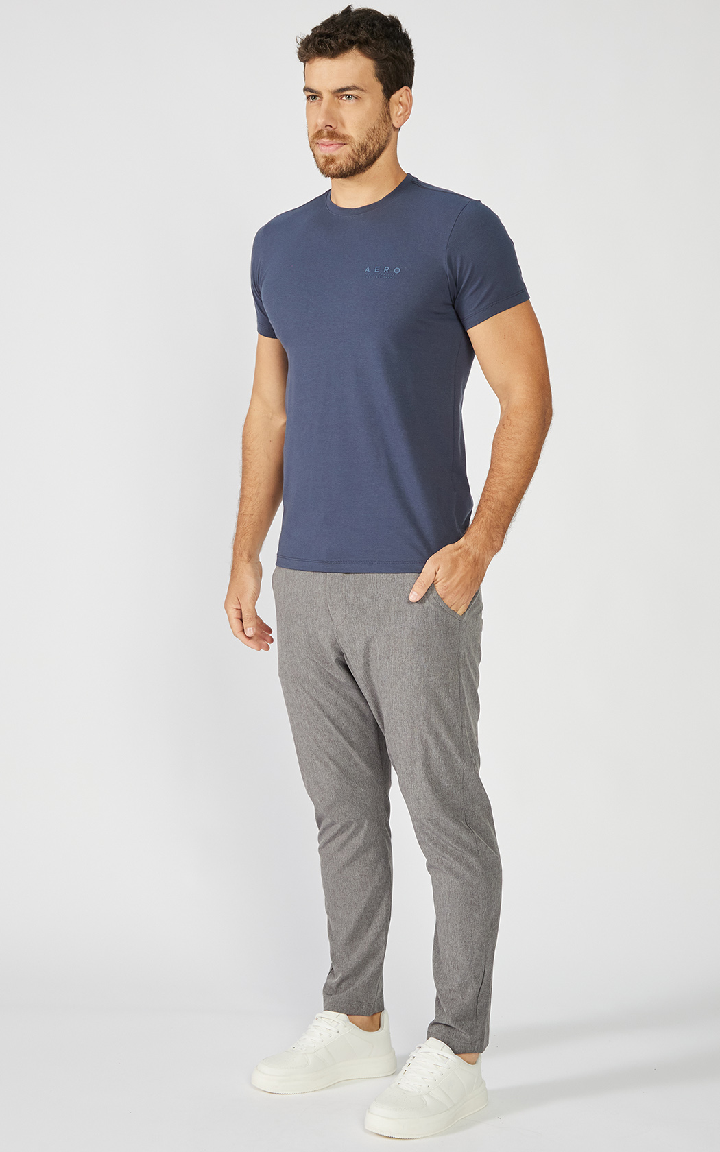 CAMISETA MAS COTTON AEROPOSTALE MARINHO