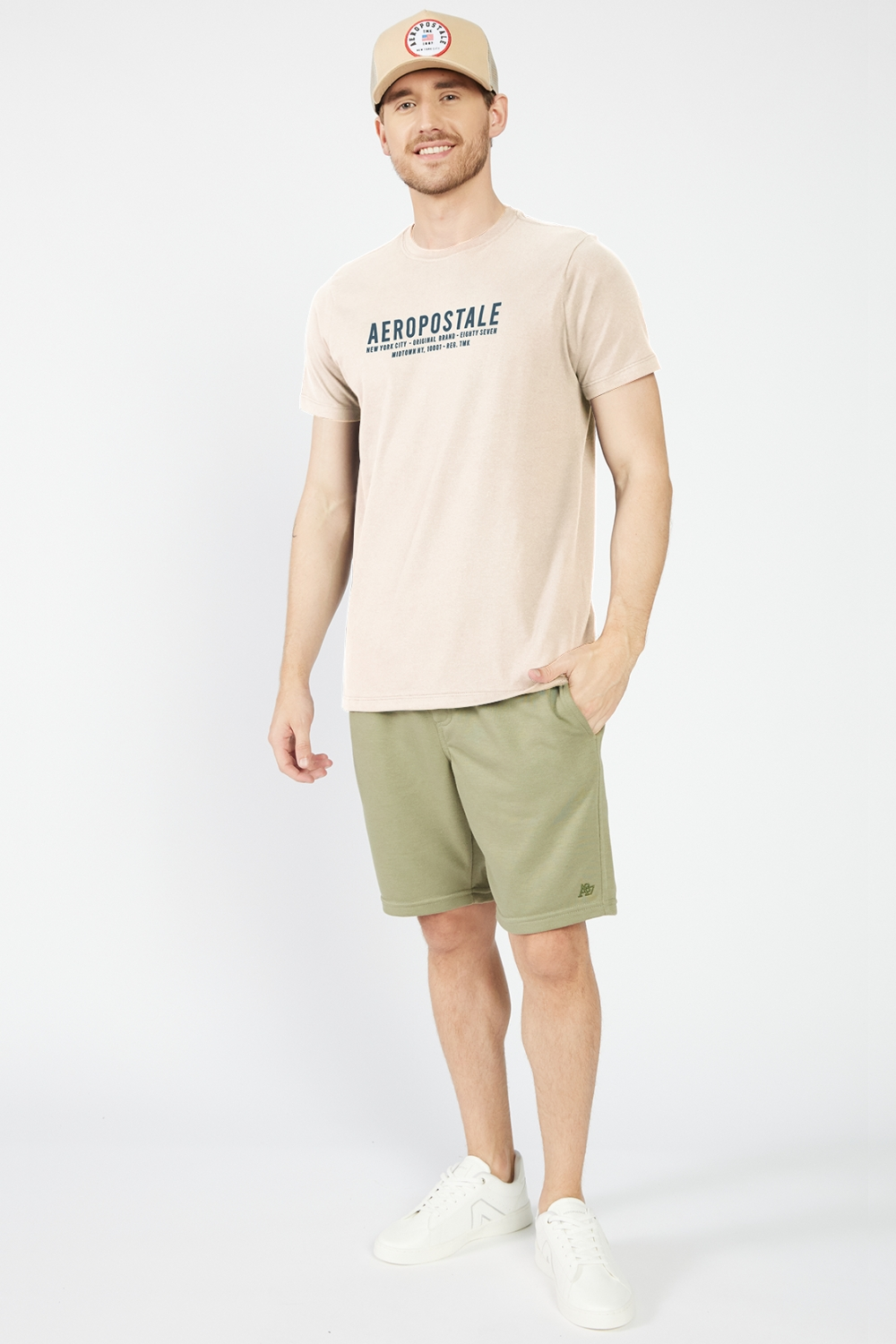 CAMISETA MAS MC SILKADA AEROPOSTALE CREME