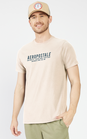 CAMISETA MAS MC SILKADA AEROPOSTALE CREME