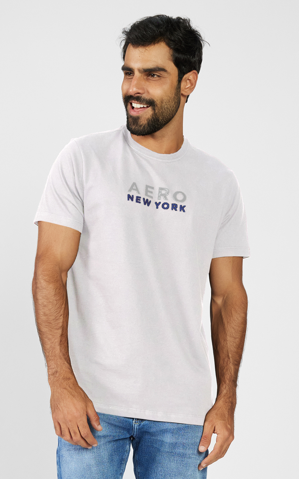 CAMISETA MASC MC SILKADA AEROPOSTALE BRANCO