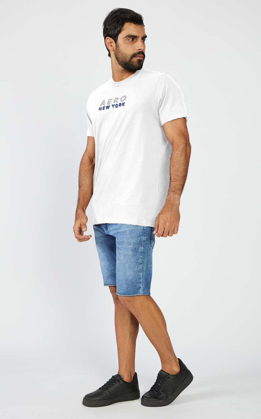 CAMISETA MASC MC SILKADA AEROPOSTALE BRANCO