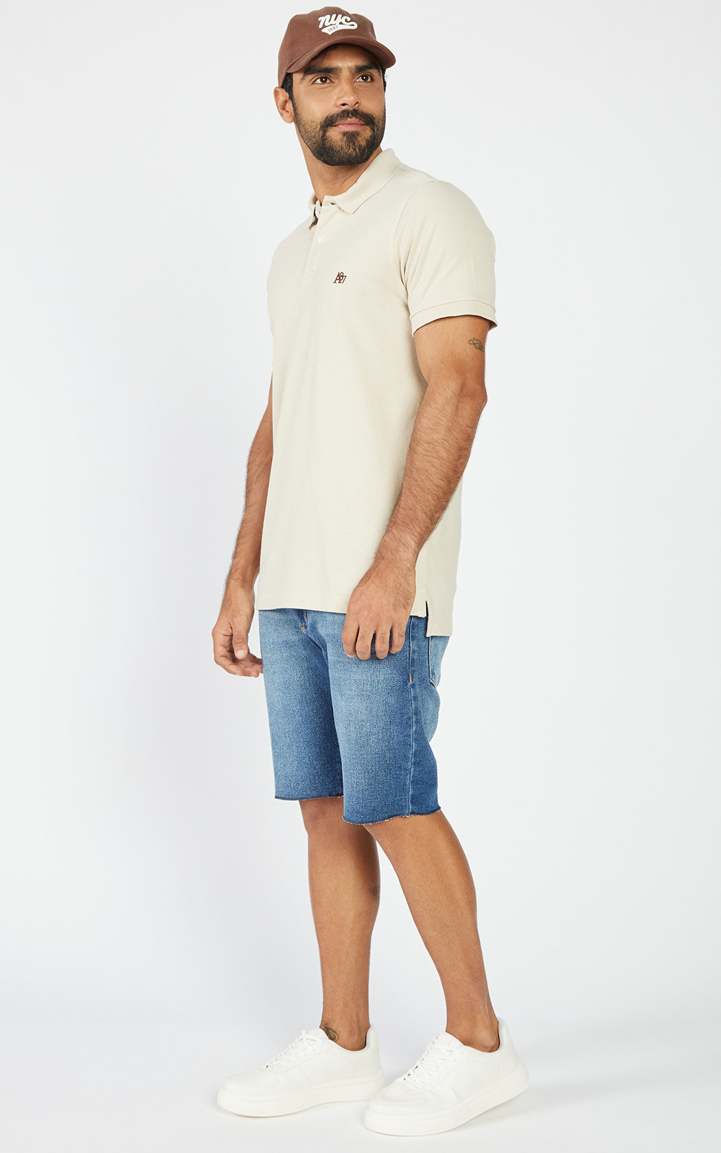 POLO MAS MC AEROPOSTALE CREME