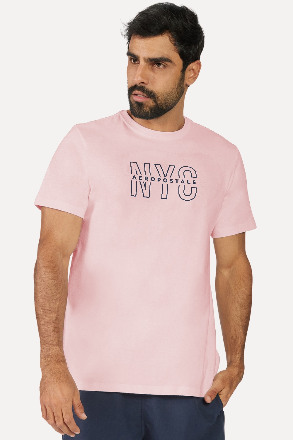 CAMISETA MASC MC SILKADA AEROPOSTALE ROSA CLARO