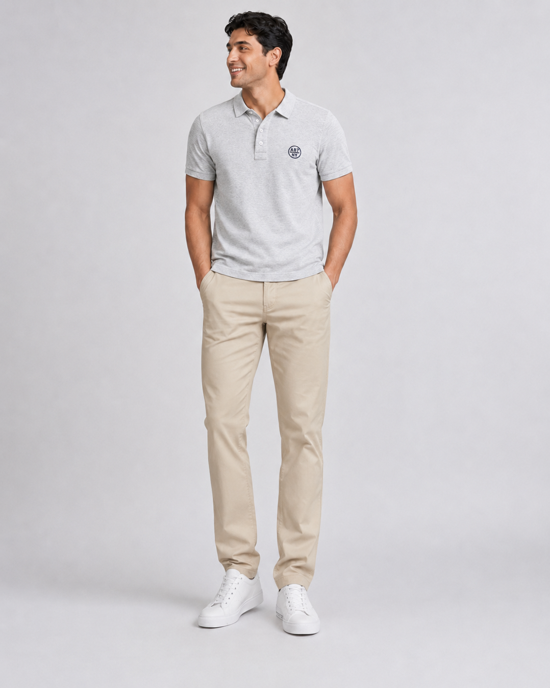 POLO MAS MC AEROPOSTALE MESCLA CLARO ALVEJADO
