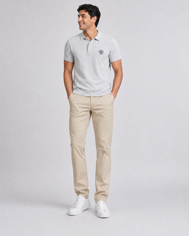 POLO MAS MC AEROPOSTALE MESCLA CLARO ALVEJADO