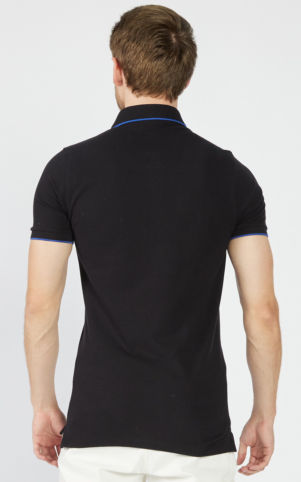 POLO MASC MC AEROPOSTALE PRETO/AZUL