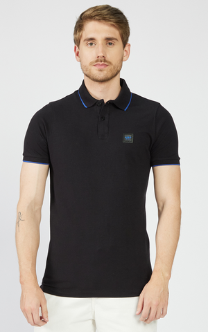 POLO MASC MC AEROPOSTALE PRETO/AZUL