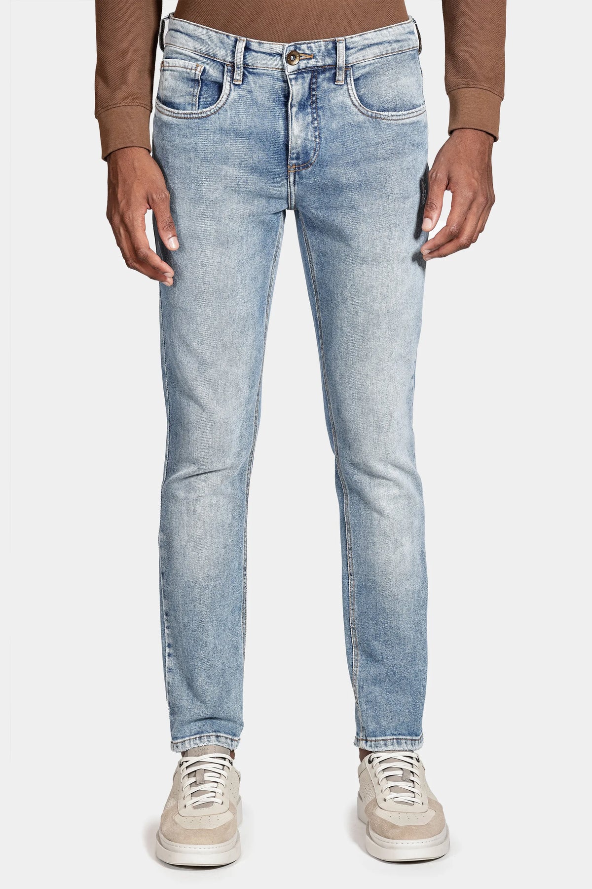 CALCA JEANS MAS SLIM SUPER STONE BLUE AZUL MEDIO