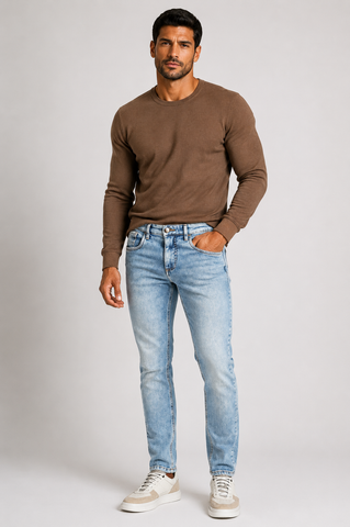 CALCA JEANS MAS SLIM SUPER STONE BLUE AZUL MEDIO