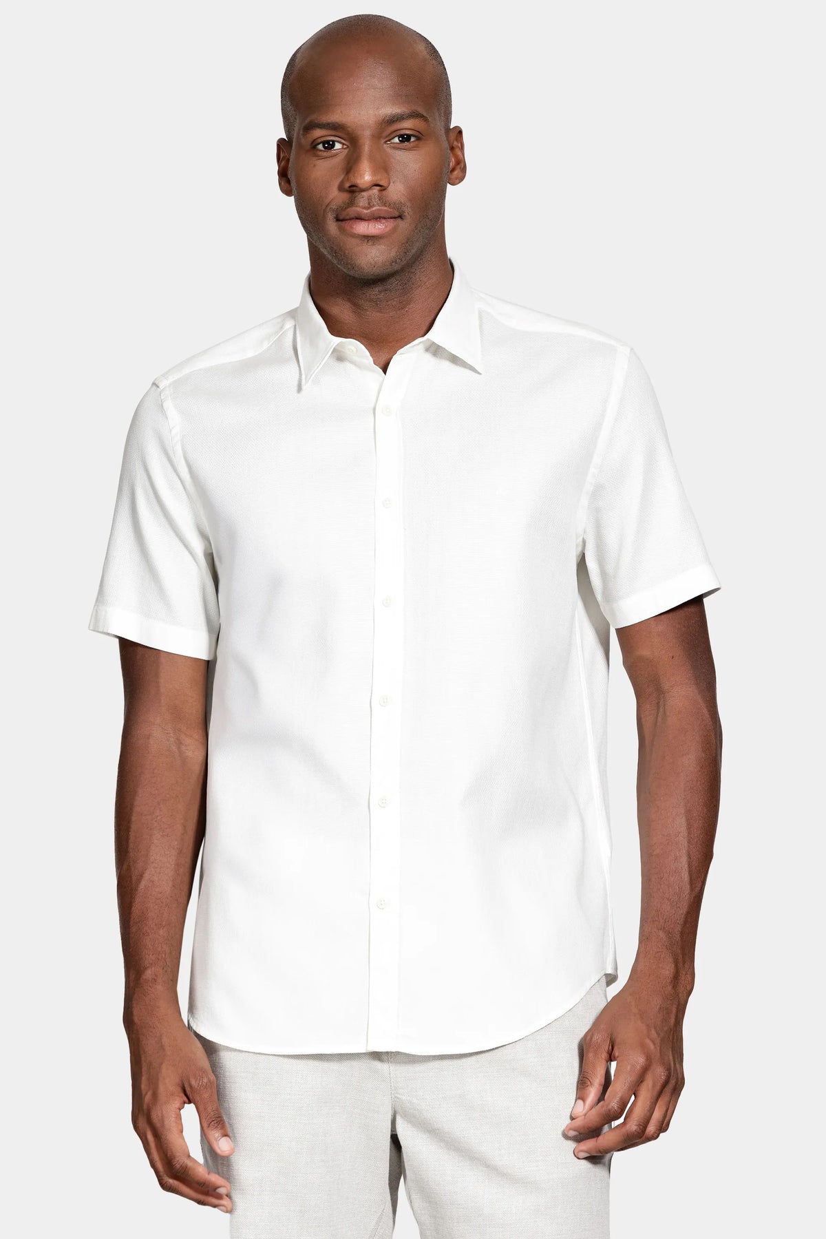 CAMISA MC ARAMIS REG LOOP MAQUINETADA OFF WHITE