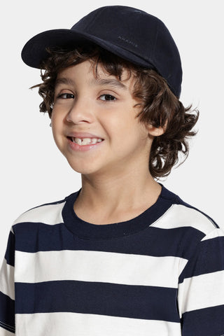 BONE ARAMIS INF MULTI LOGO MARINHO