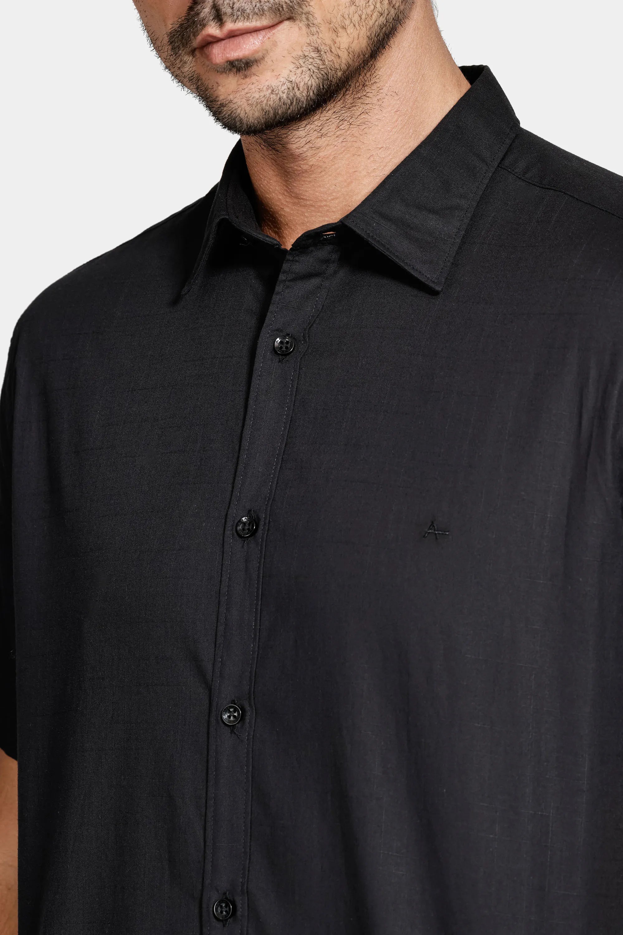 CAMISA MC ARAMIS REG LOOP FLAME BOSCO PRETO