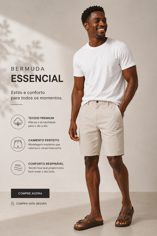 BERMUDA CHINO CLASSICA MOLINE ARAMIS AREIA