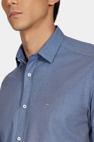 CAMISA MAS ML ARAMIS FIL A FIL ANTILIA AZUL CLASSICO