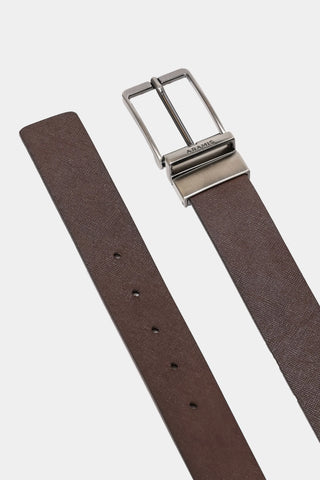 CINTO DUPLA FACE SAFFIANO NAPA ARAMIS CAFE/PRETO