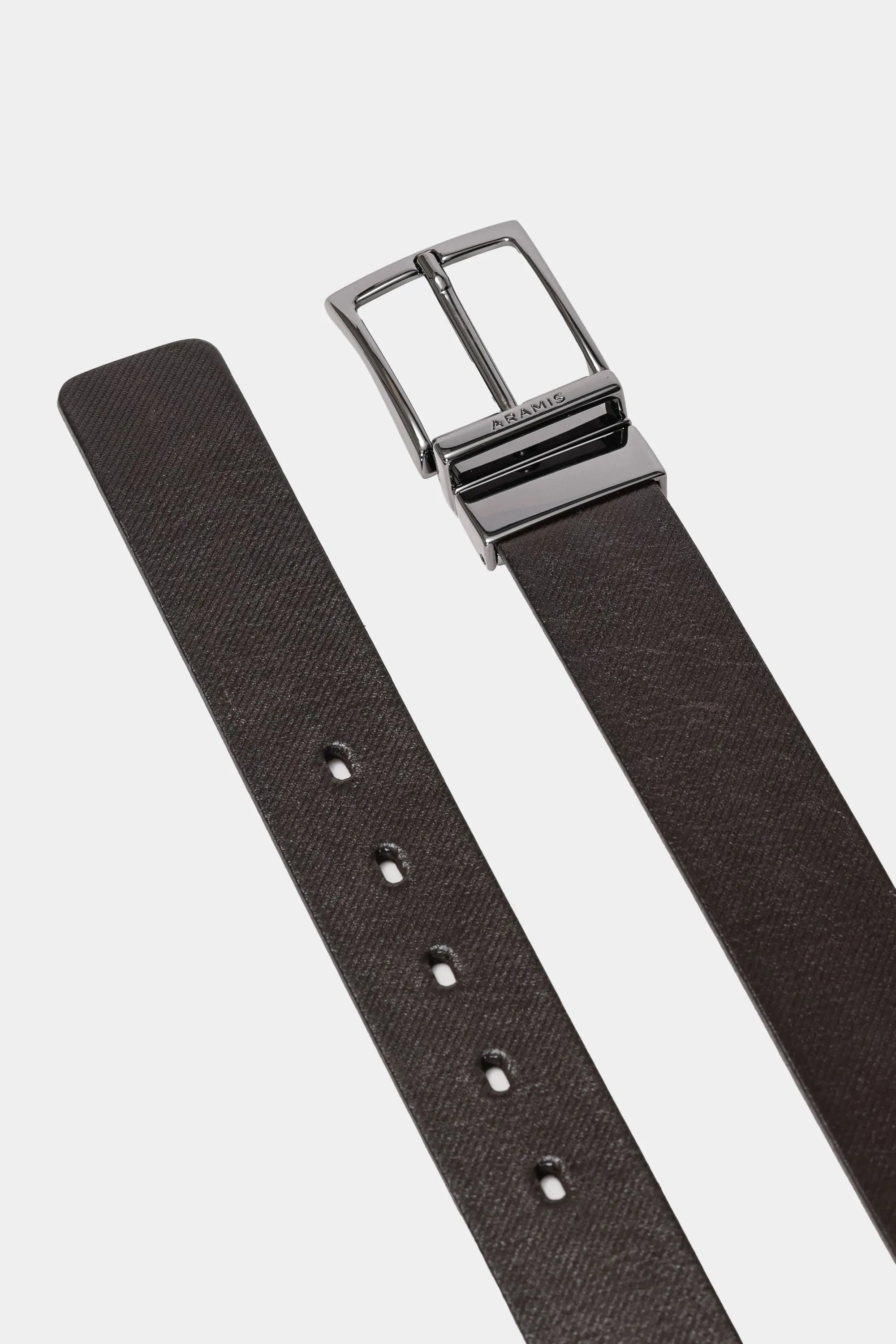 CINTO DUPLA FACE PINSTRIPE ARAMIS PRETO/CAFE