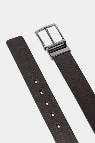 CINTO DUPLA FACE PINSTRIPE ARAMIS PRETO/CAFE