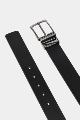 CINTO DUPLA FACE PINSTRIPE ARAMIS PRETO/CAFE