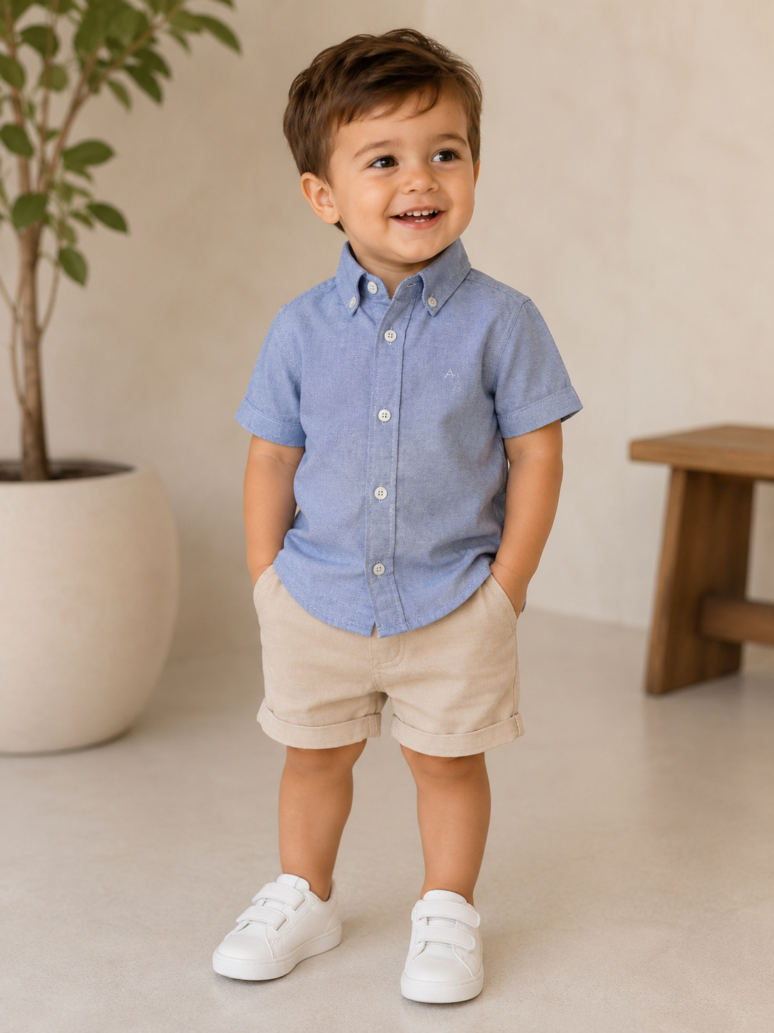 CAMISA MC ARAMIS INF OXFORD COPAN BDWN ROYAL