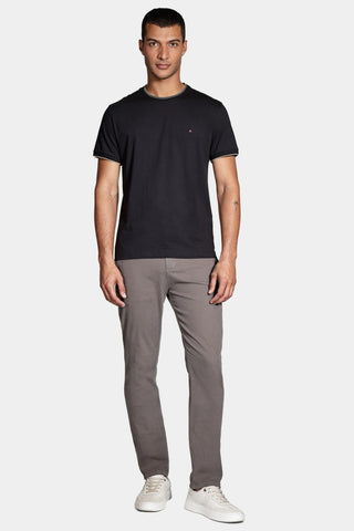 CAMISETA MAS MC BASICA FRISO GOLA ARAMIS PRETO/GRAFITE