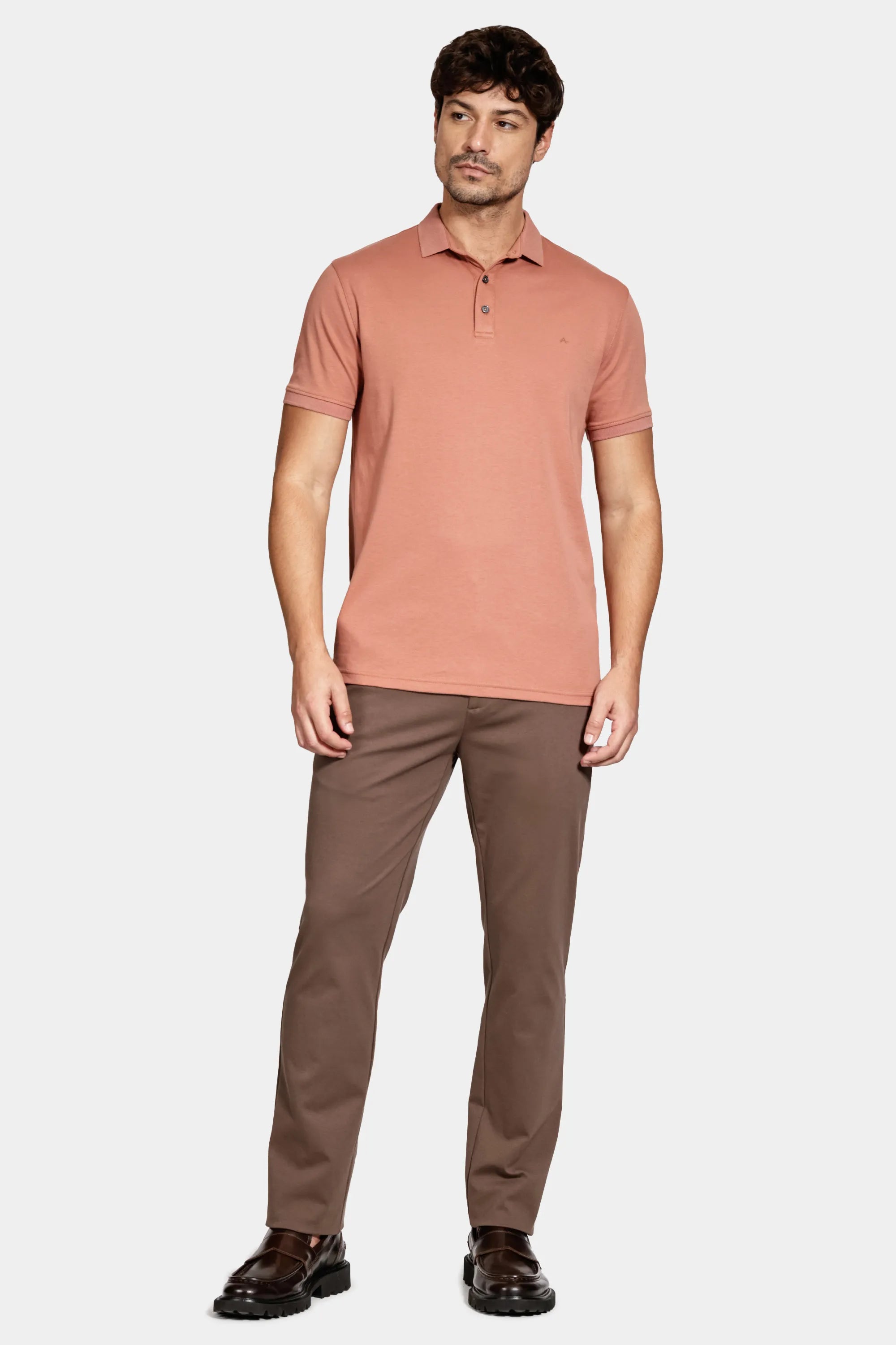 POLO TSHIRT MAS ARAMIS LIQUID COTTON TERRACOTA