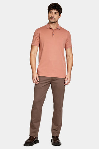 POLO TSHIRT MAS ARAMIS LIQUID COTTON TERRACOTA