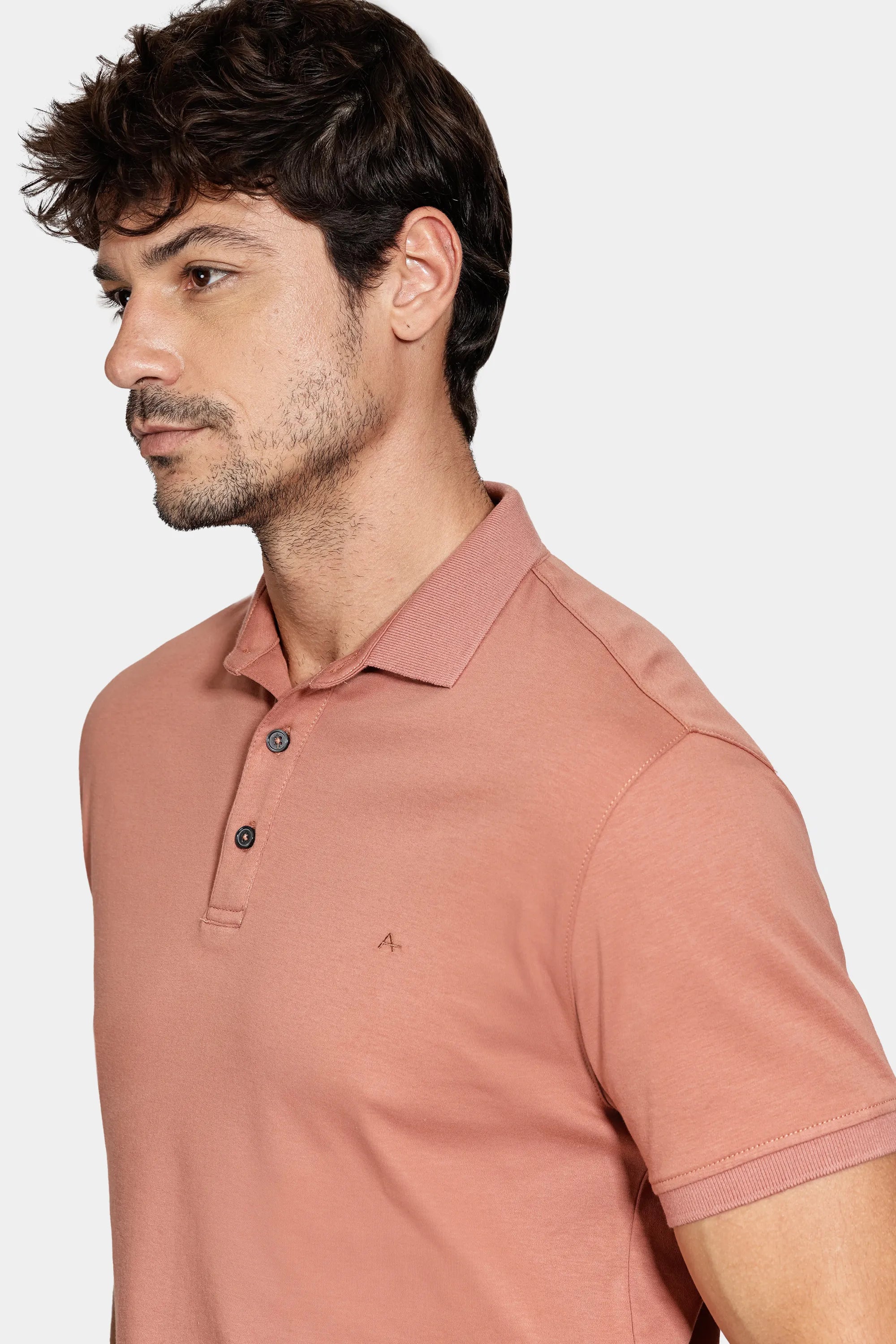POLO TSHIRT MAS ARAMIS LIQUID COTTON TERRACOTA