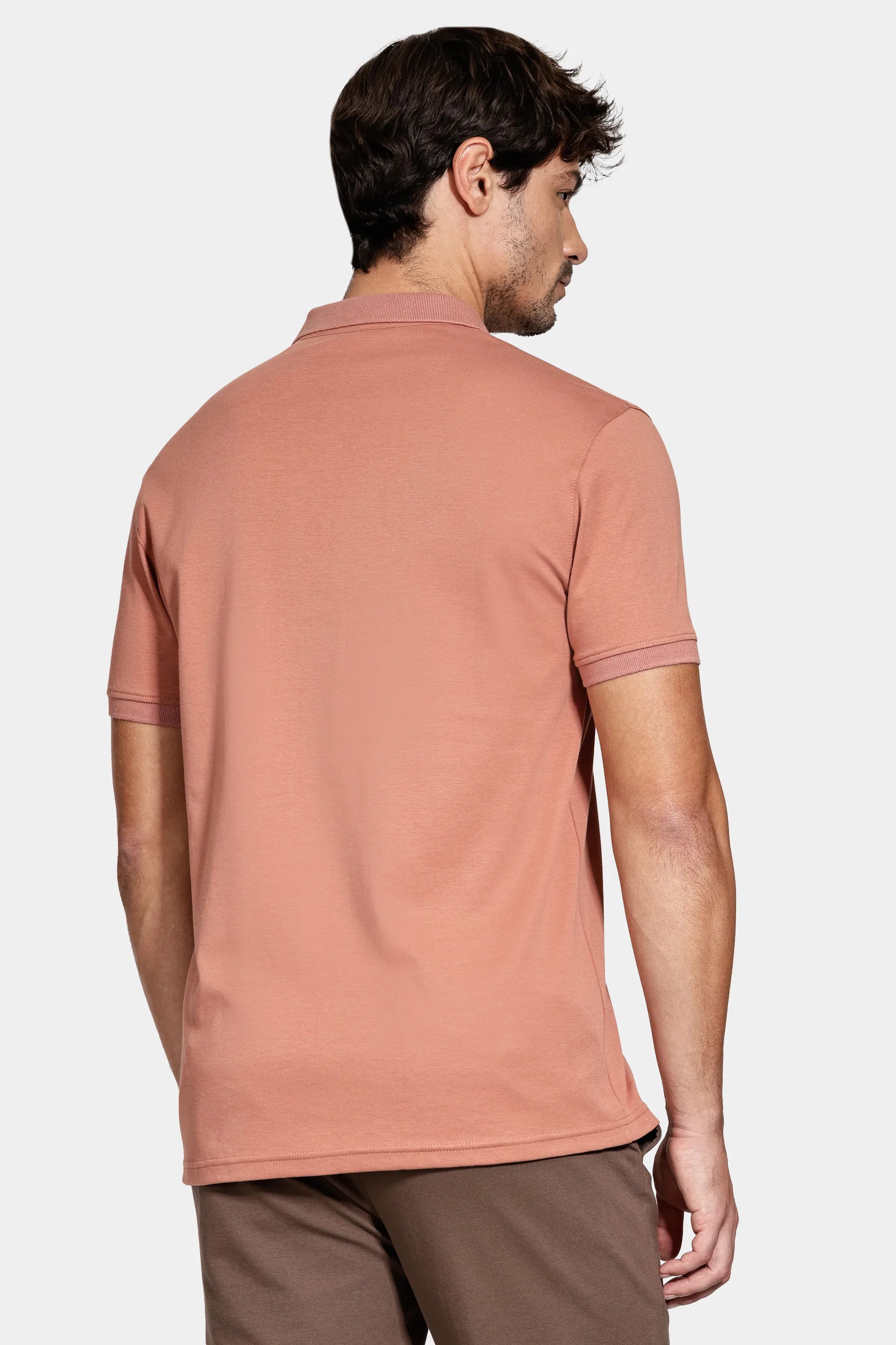 POLO TSHIRT MAS ARAMIS LIQUID COTTON TERRACOTA